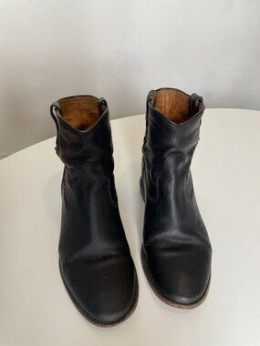 Isabel Marant Black Leather Ankle Boots - Size 38